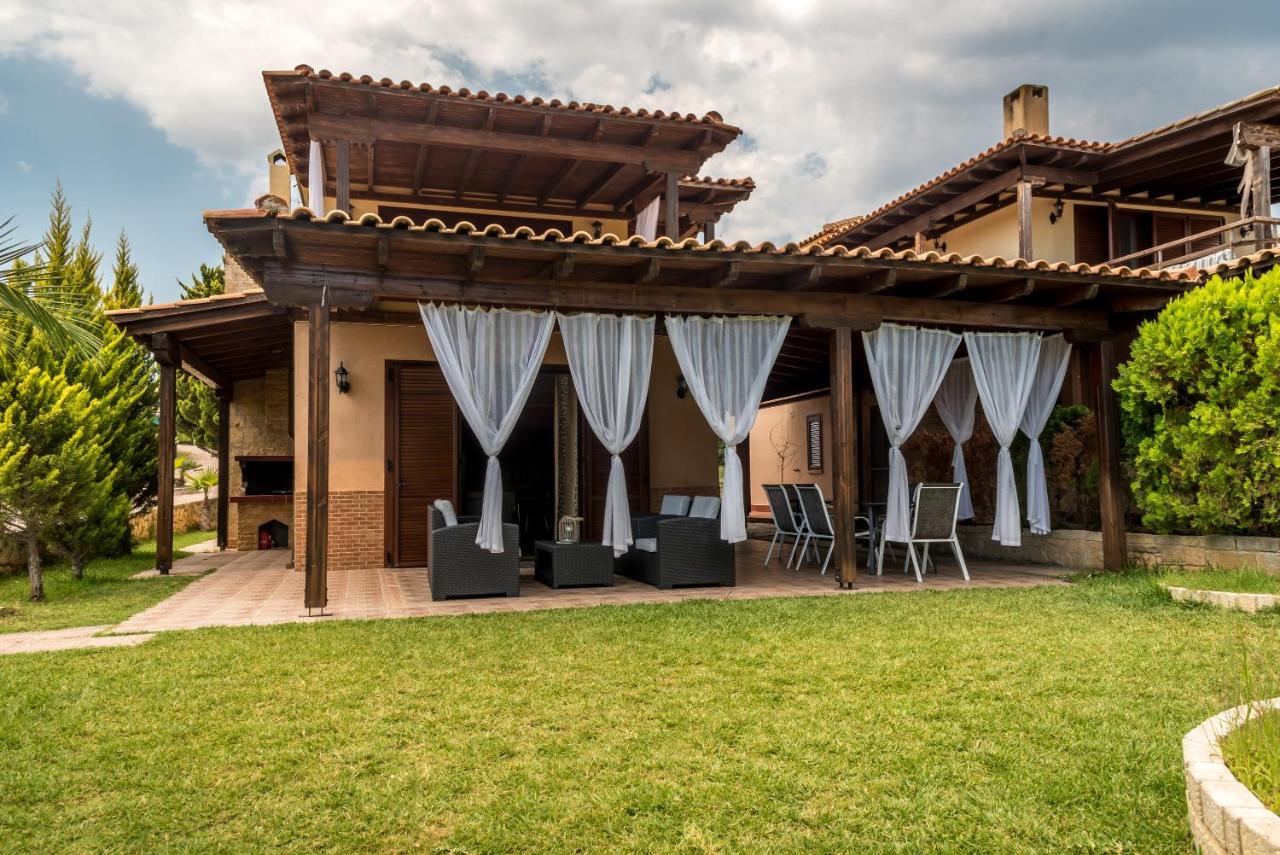 Blue Thea Luxury Villa In Afitos Extérieur photo